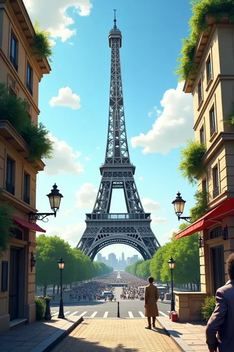 I want to create my own visual in Paris. Next to the Eiffel Tower