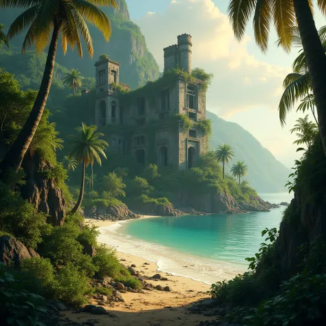  with tropical jungle、Abandoned village 、beach、Island of the Penitentiary