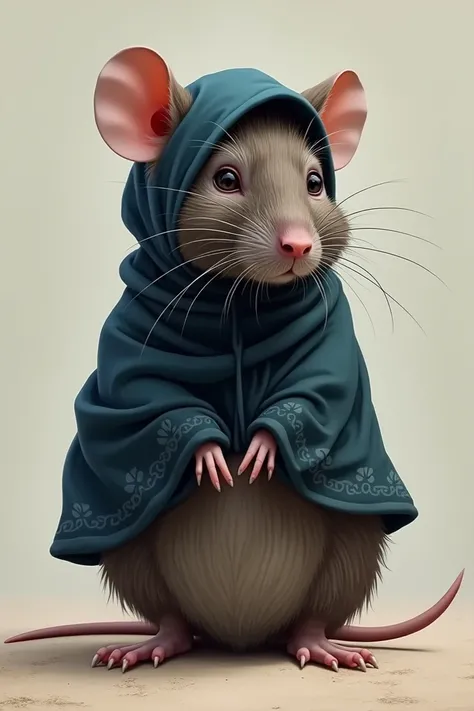 A rat wearing a hijab