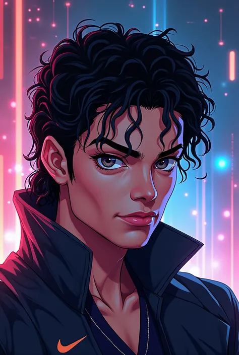 Face of Michael Jackson anime for cryptocurrency
