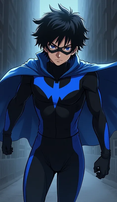 TcolonolonolonrolonolonolonrolonolonolonolonolonolonolonolonolonolaT The Black Haired Black Eyed anime boy as Nightwing 