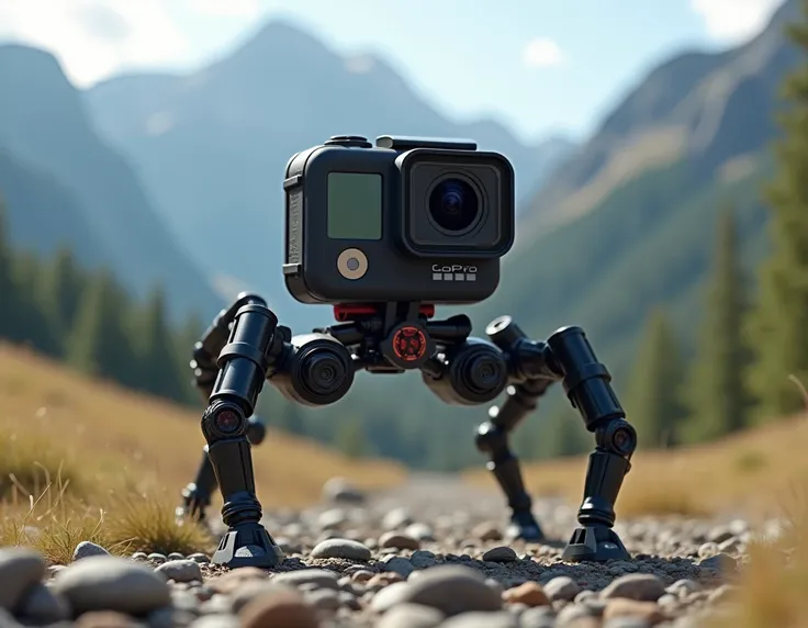 Help me create the GoPro camera with animated legs 