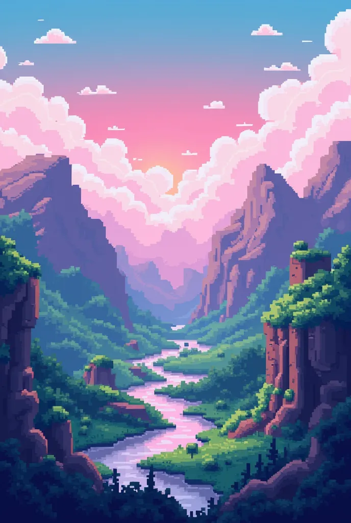 Pixelated landscape
