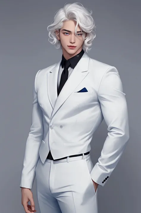 Hombre  mens adulto japones asiático varonil.  He is getting married and is wearing a formal white shirt and formal black pants with a narrow high waist for his wedding, He is the bridegroom .  Tall and a strong and athletic physical appearance , Mature Fa...