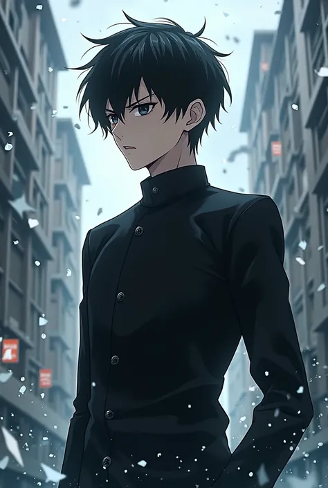 TcolonolonolonolonolonolonolonolonolonolonolonolonolonolonolonolonolonolonolonolonolonolonolonolonolaT The 10 Feet Tall handsome short black Haired Anime Boy with black eyes wearing a black Gakuran Outfit, super shatterverse powers