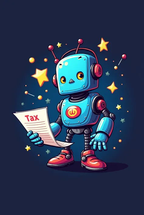  create a logo with the words “TAX ADBOT” in a particular style , Use a better style ,  for example with backgrounds with robots and funny Telegram ,  please focus on advertisements  (Use in a nutshell the same as before )