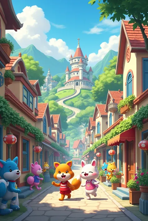 The country that is in the anime world is a city full of cute animal people living in it. And there are humans with animal ears walking around, the people here are very happy.