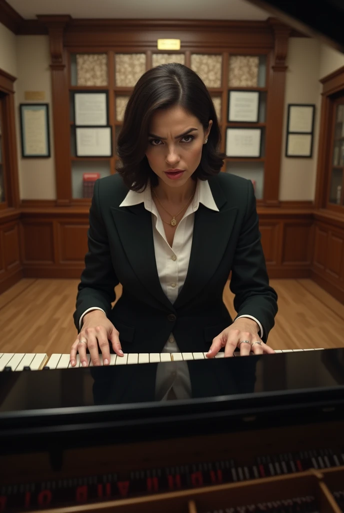 Angry piano teacher  (woman)