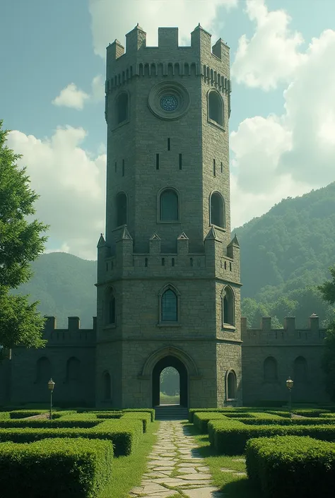  A magic tower :  Located in the middle of a green maze :  The magic tower of Conjuration With circular portals on its outer walls,  the Conjuration tower is one of the most impressive , appearing connected to other planes ,  with stone gargoyles that seem...