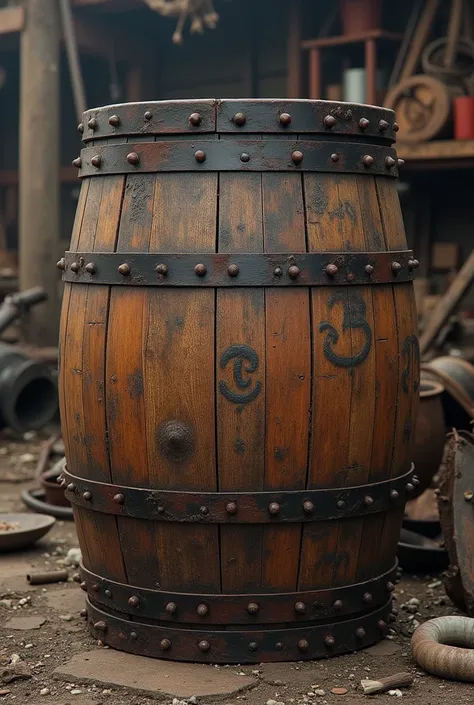 17th century fuel oil barrel