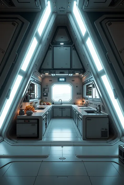 Triangular metal galley 