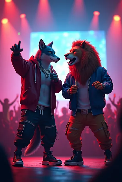 Wolf rapper and lion rapper YouTuber 
