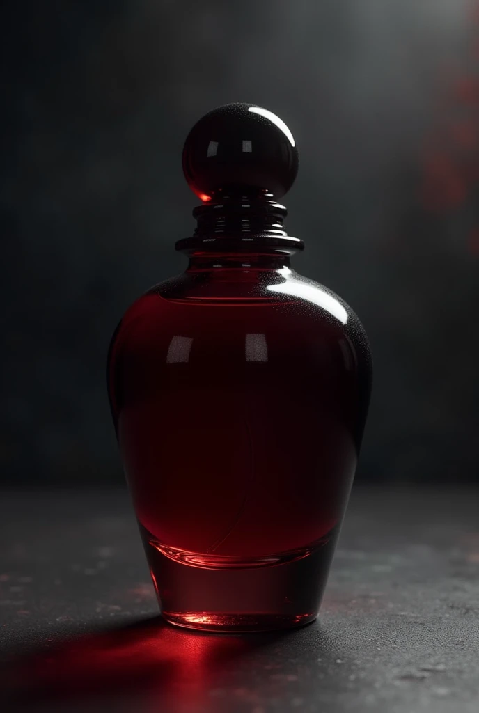 Dark red musk oil perfume glass bottle 