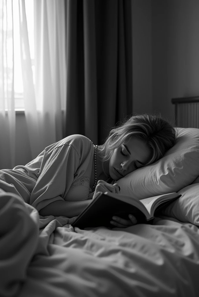  arafed woman lying on the floor reading a book,  A black and white photograph inspired by Irakli Nadar, tumblr, Fine Arts, Victoria Gavrilenko, Julia Sardinia, Kiera chivalric at rest ,  posing in bed ,  lying on a bed , Cristina Kritkou, in my bed,  Lyin...