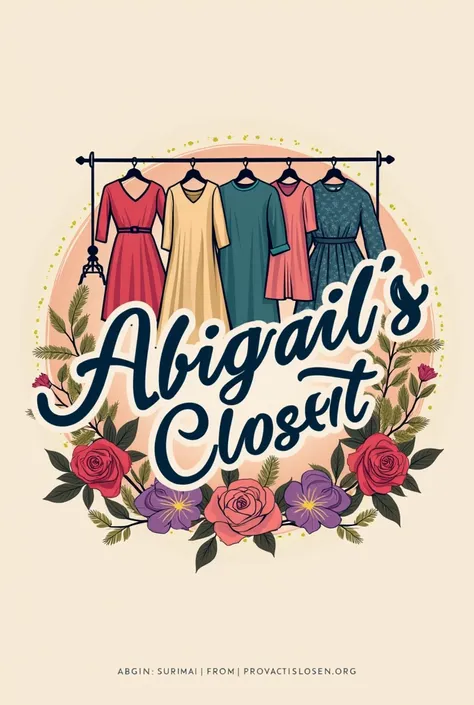 logo:

Abigails Closet logo name

Affordable Thrift Ladies Wear

ACP/Pokuase | 0533809523 at the bottom 

Beautiful ladies wear in the background 