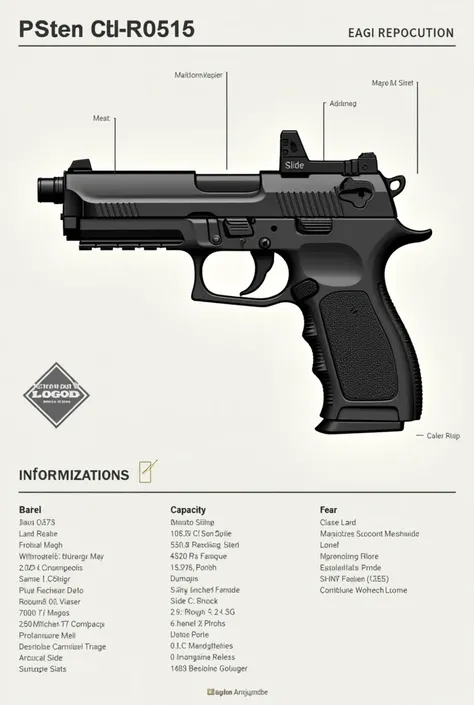 A I want to make a pistol information card 