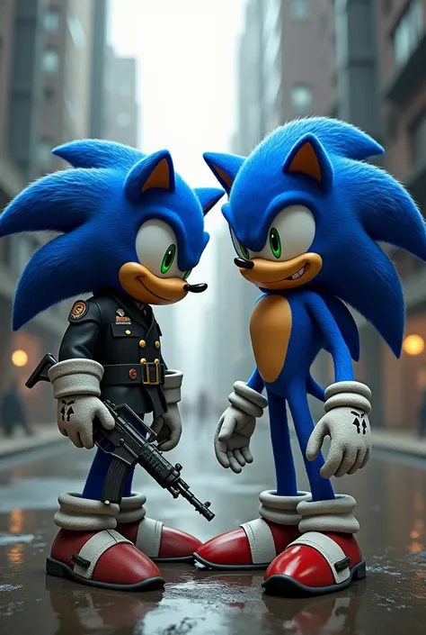 Do a sonic together with an Uzi Doorman from the series Murder Drones
