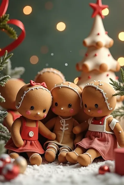 Christmas gingerbread dolls