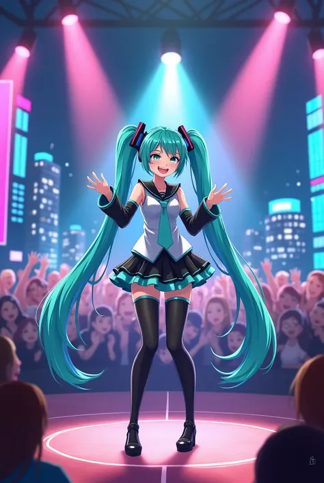 A stand-up Miku anime 