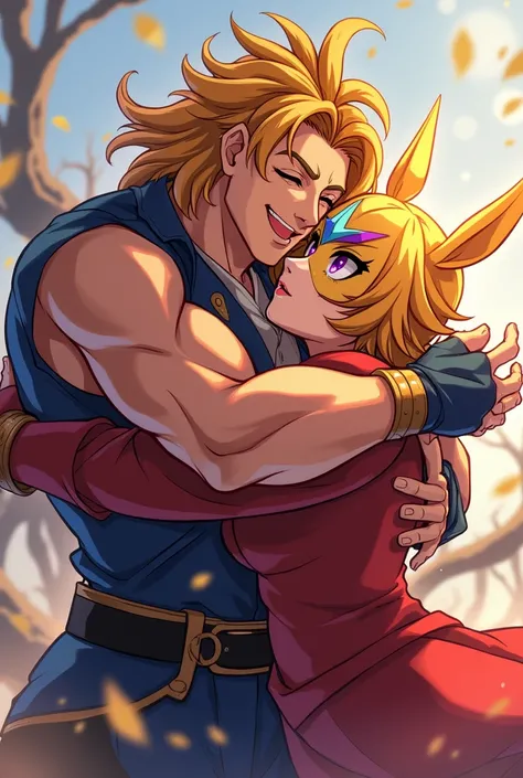 Yang xiao long rwby , Arlecchino Genshin Impact, Hugging