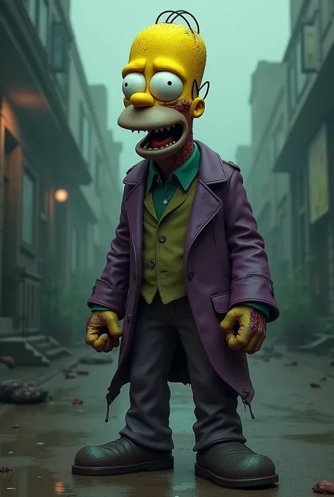 Joker merged with Homer Simpson zombie 