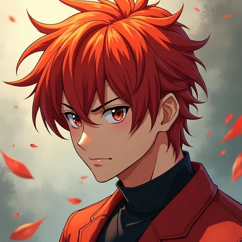 Red-haired anime male character