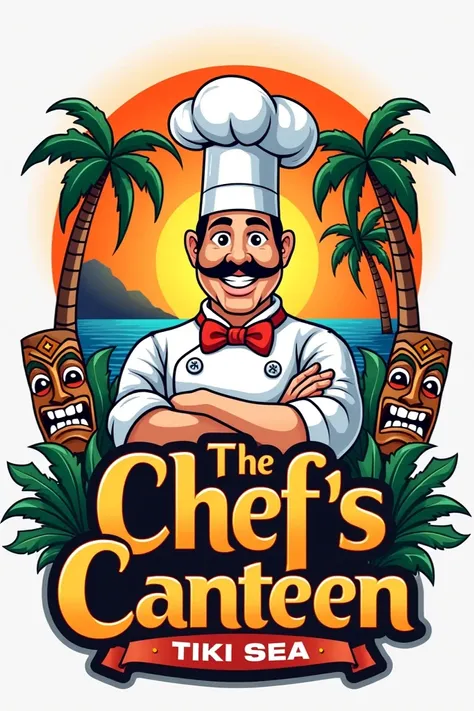 hello,  I want to make a logo for a canteen,  the name will be the Chefs Canteen , And as a sub-name TIKI SEA 