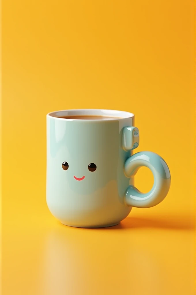 Create a mug ,  where the letter B is the handle of the mug