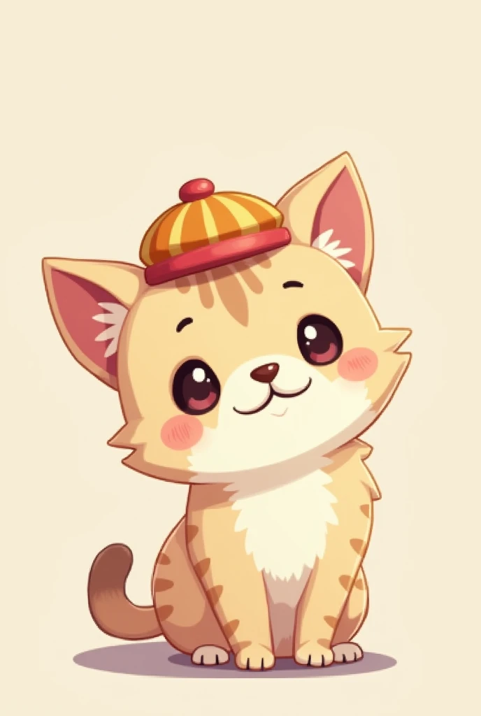  create a cute cat with a cap and cap .Pixelate for a game 