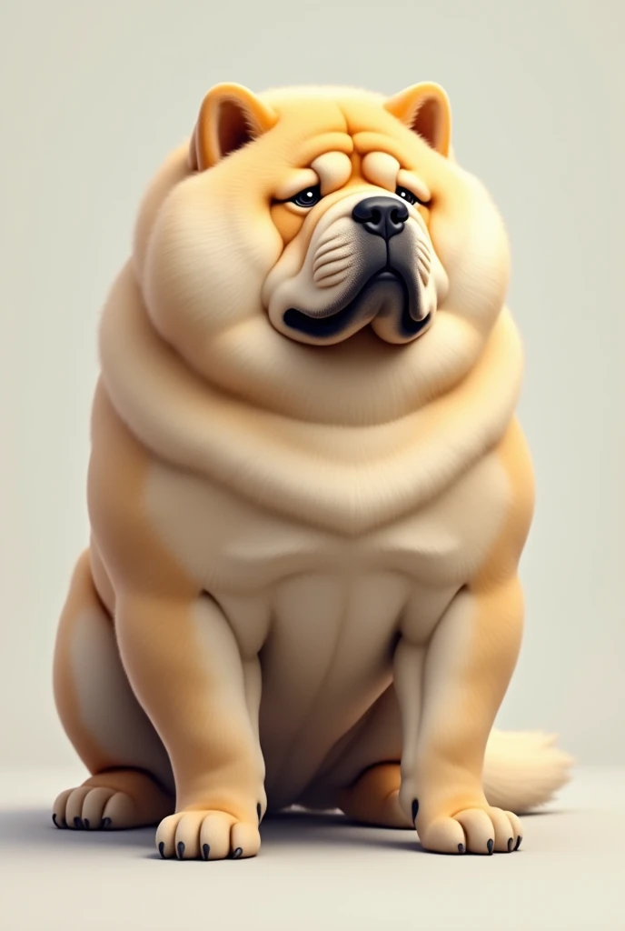 Chow chow creme musculoso
