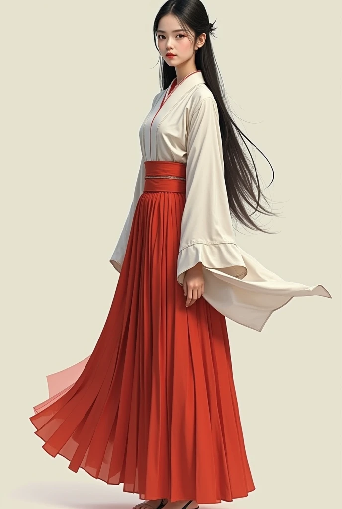 A Japanese woman in a skirt