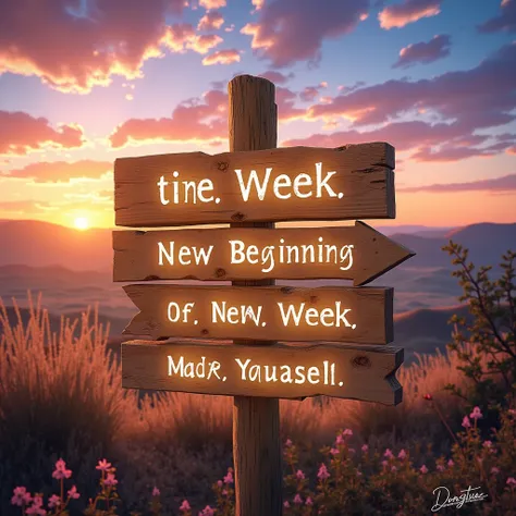 An image with the phrase: "The Sun has fallen , a new week begins"

Happy week  