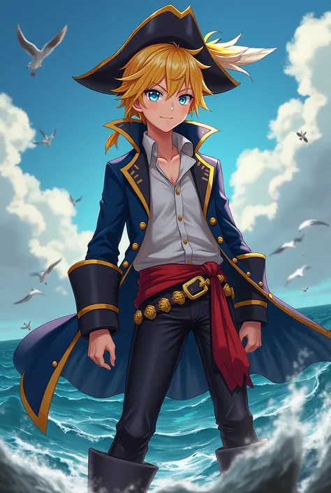 Kagamine Lens pumped-up guy dressed as a pirate 