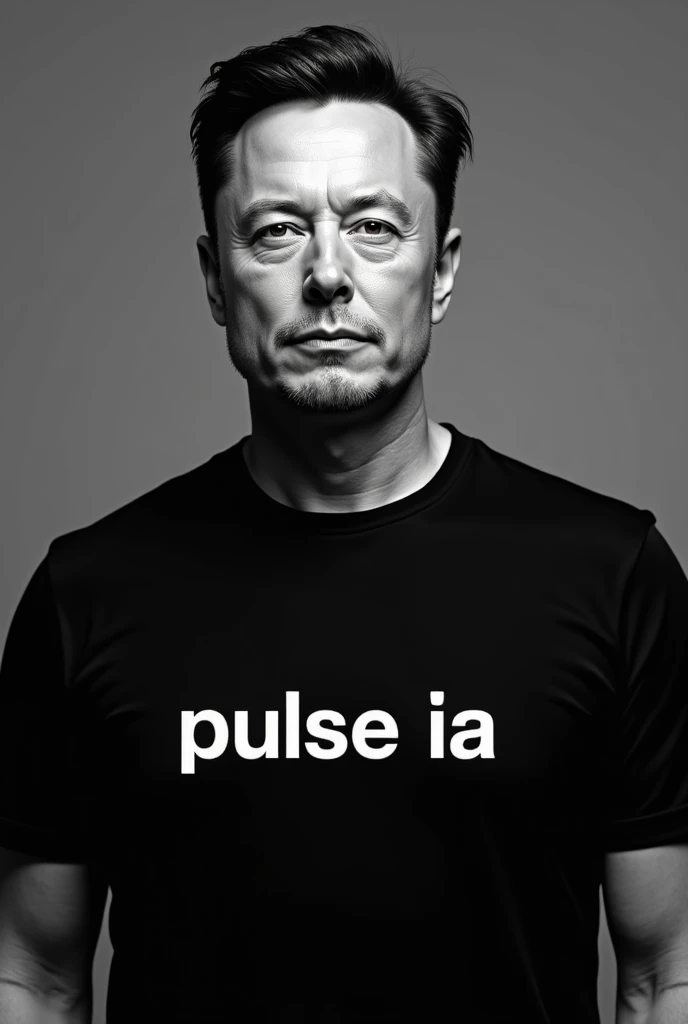 Elon Musk with the shirt written exactly like this Black Pulse Ia 