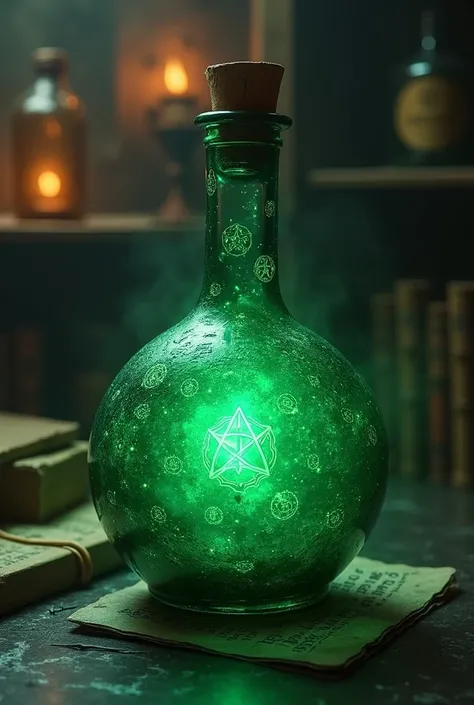 Harry Potter-themed Posion bottle that bears the name of Glow of the Force