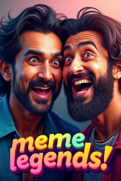 Create a vibrant thumbnail with:

Ranveer’s expressive face on one side.

Rajpal Yadav laughing or with an iconic meme expression.

Text: "Meme Legends!" in bold, colorful letters.
