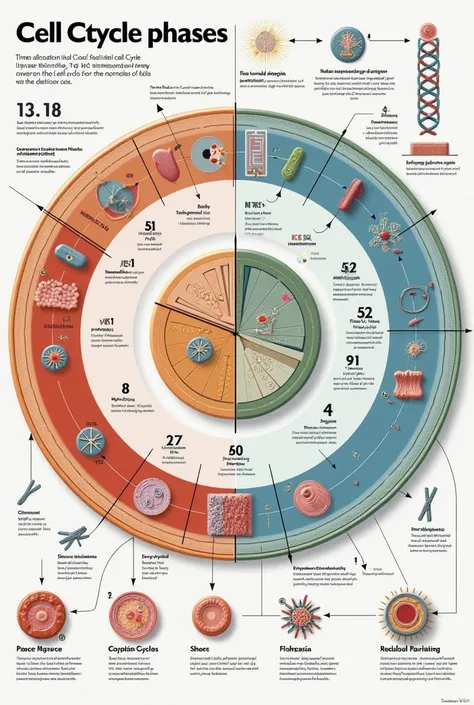 Outline the cell cycle of an animal cell by determining average percentages of a given tissue and the time required for each period.