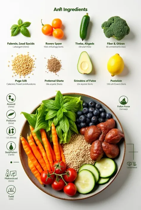 Add to this same image the ingredients and nutritional contributions