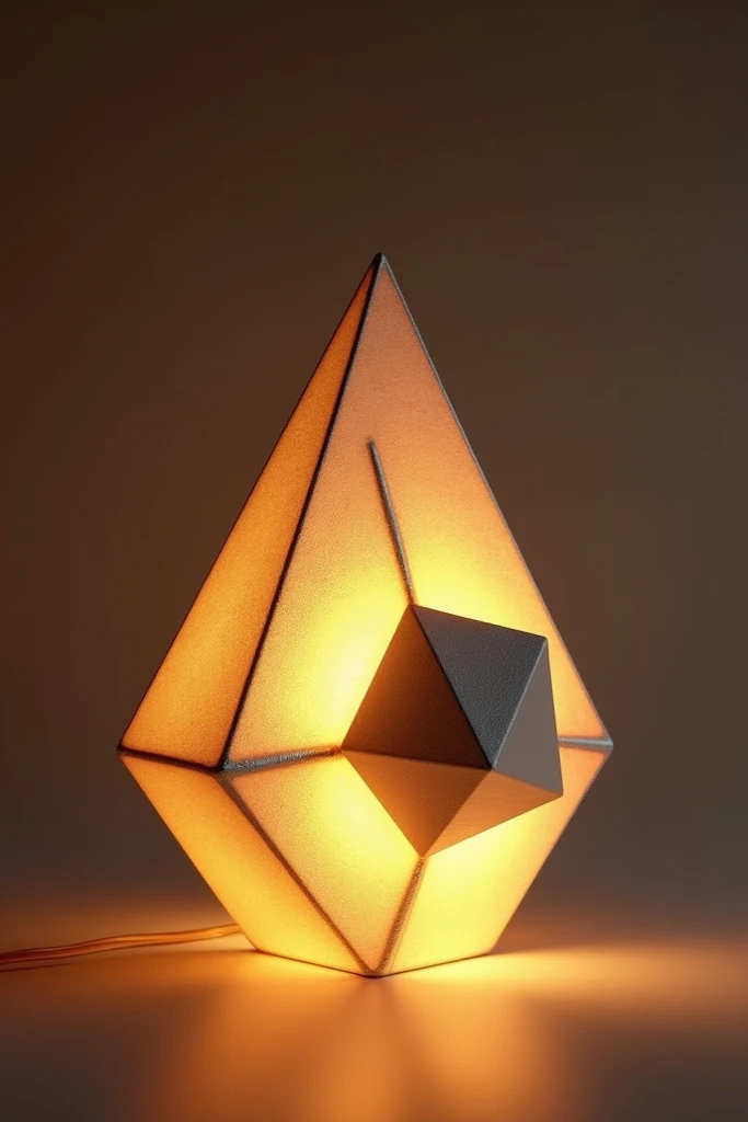  Make a lamp that is made of a dodecahedron, an octahedron ,  a pyramid and a cube . Please