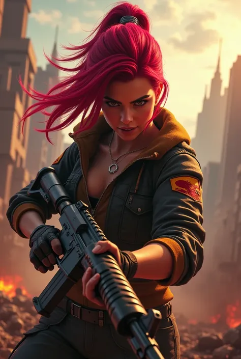 FREE FIRE LIVE STREAM THUMBNAIL 720×1920 red hair 