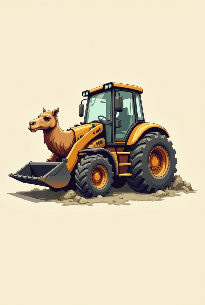 Camel machinery logo tractor loader and bucket 

