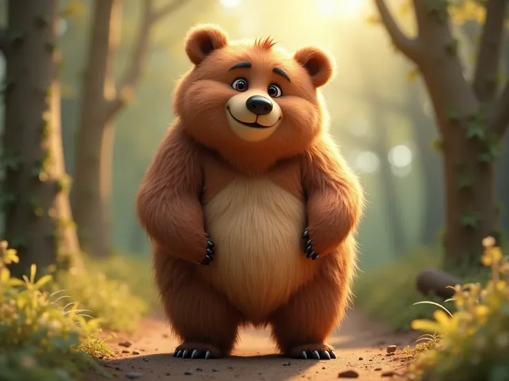 brown anthropomorphic bear。