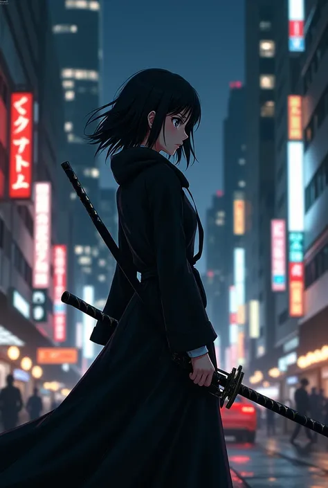 Rukia  In Tokyo at Night