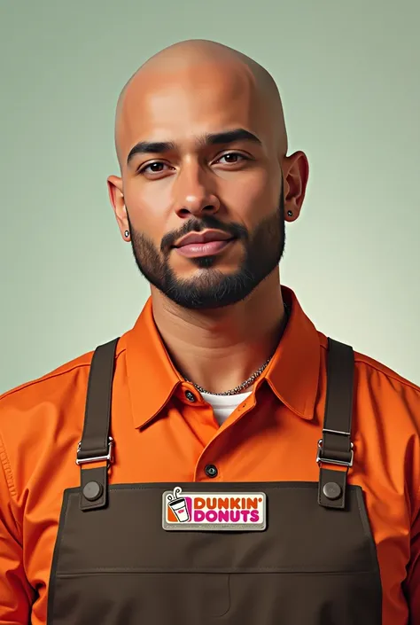 Maluma Calvo Con Uniforme De Cajero de Dunkin Donuts
