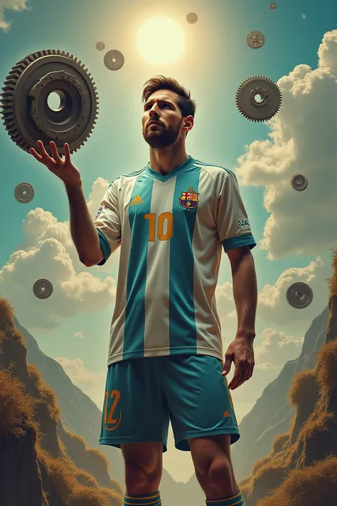 Messi Goat Four: You are here and there is a cog in your hand.