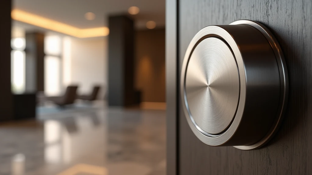 smooth metallic round button for door