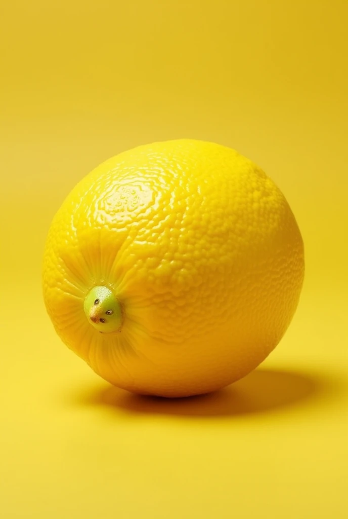 Picture of a bright yellow lemon