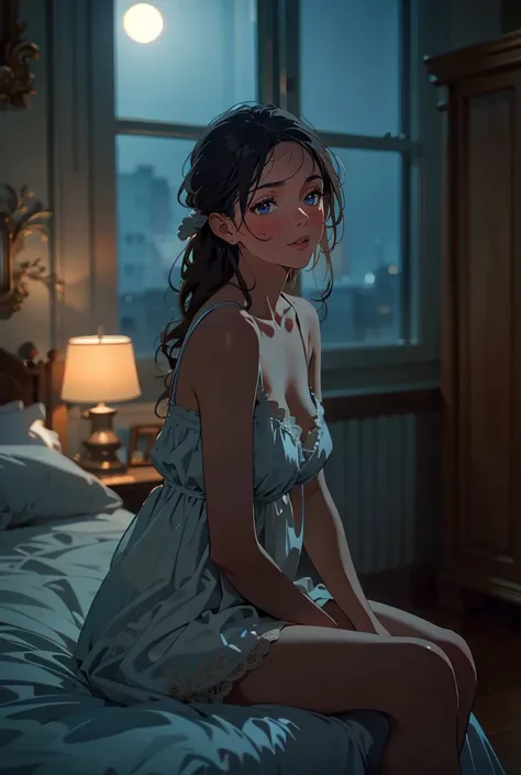 (masterpiece), (best quality), (ultra-detailed), (best illustration), (best shadow), cinematic lighting, detailed eyes, Female, steam, medium breasts, nsfw:1.3, half closed eyes:1.3, catch light, shy, looking at viewer, 