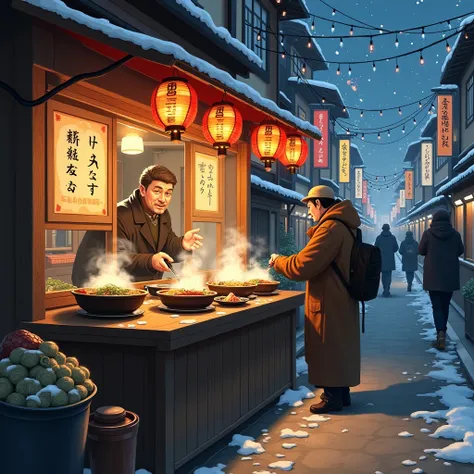 Oden　stall　A cold winter in the city