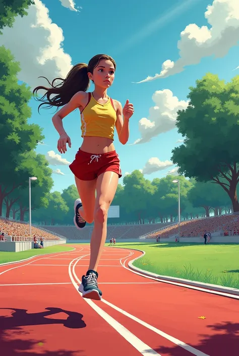 "EL CIRCUITO DEPORTIVO DE ELITa"

elite,  a young athlete who is preparing for a marathon competition ,  decides to train on a sports circuit located in a park .  This circuit is delimited by four points on the Cartesian plane,  whose coordinates are : a(3...